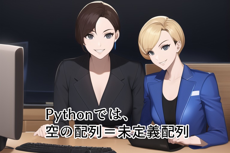 Pythonの空配列＝未定義配列