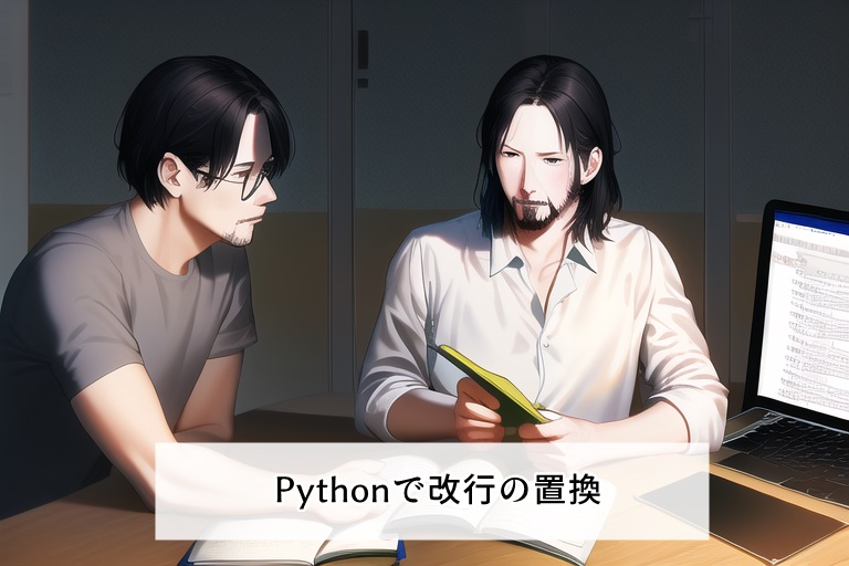 pythonの改行の置換