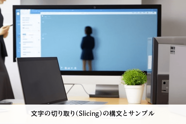 文字の切り取り（Slicing）の構文とサンプル